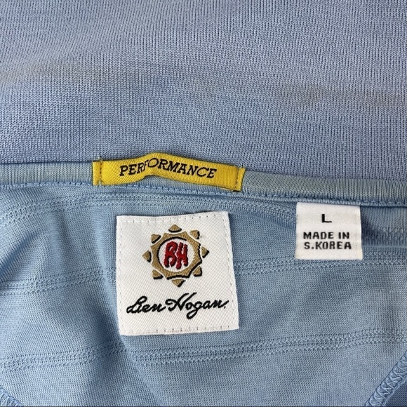 Ben Hogan Performance Polo Mens Large Blue Golf Short Sleeve - Picture 2 of 9